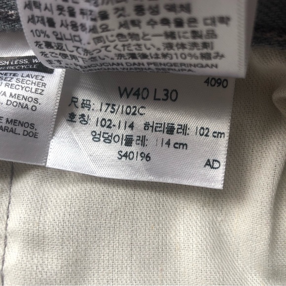 Levi’s 501 Men’s Size W40/L30 Gray Silver Jeans Denim Pants Button-Fly Straight - Picture 4 of 16